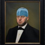 André Schulze | The Brain | Öl auf Biedermeier-Gemälde